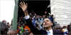 Barack Obama waves to supporters in Nairobi Kenya on August 26, 2006. Obama's father was born in Kenya.