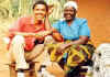 Barack Obama visits his paternal grandmother in Kenya for the first time. Obama family photo circa 1988.