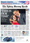 Australia-Sydney-The Sydney Morning Herald. Newspaper front pages from around the world headline Barack Obama's historic US presidential victory.