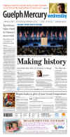 Guelph Mercury - November 5, 2008 - Barack Obama's historic victory on the front page of Canadian newspapers.
