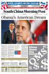 China-Hong Kong-South China Morning Post. Newspaper front pages from around the world headline Barack Obama's historic US presidential victory.