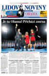 Czech Republic-Prague-Lidove Noviny. Newspaper front pages from around the world headline Barack Obama's historic US presidential victory.