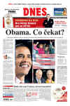 Czech Republic-Prague-Miada Fronta Dnes. Newspaper front pages from around the world headline Barack Obama's historic US presidential victory.