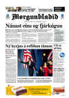 Iceland-Reykjavik-Morgunblandid. Newspaper front pages from around the world headline Barack Obama's historic US presidential victory.