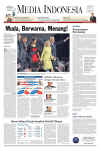 Indonesia-Jakarta-Media Indonesia. Newspaper front pages from around the world headline Barack Obama's historic US presidential victory.