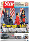 Malaysia-Kuala Lumpur-Star. Newspaper front pages from around the world headline Barack Obama's historic US presidential victory.