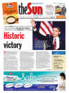 Malaysia-Kuala Lumpur-TheSun. Newspaper front pages from around the world headline Barack Obama's historic US presidential victory.