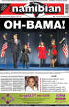 Namibia-Windhoek-The Namibian. Newspaper front pages from around the world headline Barack Obama's historic US presidential victory.