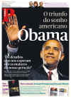 Portugal-Lisbon-Publico. Newspaper front pages from around the world headline Barack Obama's historic US presidential victory.