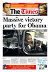 South Africa-Johannesburg-The Times-Nov 5/08. Newspaper front pages from around the world headline Barack Obama's historic US presidential victory.