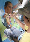 Indonesian artists are busy painting Barack Obama portraits to meet high demand for Obama merchandise in Indonesia.
