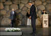 Senator Barack Obama lays a wreath at the Yad Vashern Holocaust Museum in Jerusalem on July 23, 2008.
