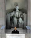 President Abraham Lincoln and President Barack Obama - Obama/Lincoln section features the links between Abraham Lincoln and Barack Obama. The connections, similarities, and parallel paths of two Presidents - Abraham Lincoln and Barack Obama - in photos, images and timelines. Photo: Barack Obama's pre-inauguration speech at the "We Are One" ceremony on January 18, 2009 at the Lincoln Memorial in Washington. Barack Obama said President Lincoln "made this possible." Read the Lincoln speech here.