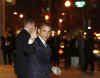 Barack Obama waves after leaving a party for him at a local restaurant after a very busy first day in Washington on January 5, 2009.