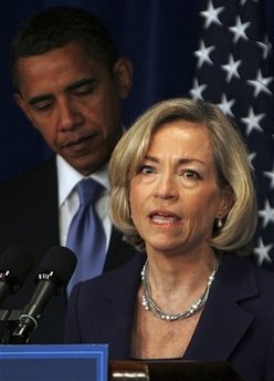 Barack Obama appoints Nancy Killefer to the new position of Chief Performance Officer to review wasteful federal spending. Announcement made at press conference at Obama's Washington transition offices on January 7, 2009.