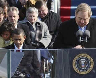 Watch the Official White House YouTube of the Inauguration Invocation by Reverend Rick Warren.Photo: Invocation by the Reverend Rick Warren prior to Oath of Office. 
