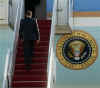 President Barack Obama leaves Andrews Air Force Base on Air Force One enroute to Elkhart, Indiana for a town meeting.