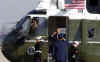 President Barack Obama arrives at Andrews Air Force Base on Marine One and boards Air Force One enroute to Elkhart, Indiana for a town meeting.