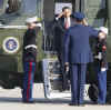 President Barack Obama arrives at Andrews Air Force Base on Marine One and boards Air Force One enroute to Elkhart, Indiana for a town meeting.