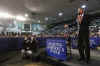 President Barack Obama speaks then answers questions from the audience at a town hall style meeting at Concord Community High School in Elkhart, Indiana. Questions were focused on the economy and the President's stimulus package.