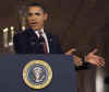 President Barack Obama hold his first news conference as President in the East Room of the White House. The questions centered mostly on the President's economic stimulus package and the urgency of passing the financial bill.