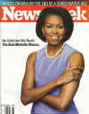 Michelle Obama on the front cover of Newsweek magazine in the February 25, 2008 issue.