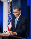 President Barack Obama - May 1-10, 2009 Daily Timeline -.Daily Obama  timeline in photos, graphs, and news. President Barack Obama and his first 111 days as President. Photo:  President Barack Obama interrupts the press briefing by Press Secretary Robert Gibbs in the Brady Press Briefing Room.