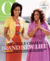 First Lady Michelle Obama and Oprah Winfrey on the front cover of 'O' The Oprah Magazine in the April 2009 issue.