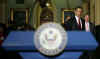 President Barack Obama meets with reluctant Republicans at the Capitol in an all out effort to get Obama's economic plans passed. After brief remarks to the press, President Obama and Transportation Secretary Ray LaHood meet with Republican lawmakers.