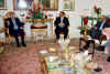 Richard Holbrooke, the US Special Envoy to India, Pakistan, and Afghanistan meets with the former Pakistan President Nawaz Sharif in Lahore, India on February 10, 2009. 