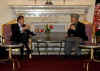 Richard Holbrooke, the US Special Envoy to India, Pakistan, and Afghanistan meets with Afghanistan's Afghan President Hamid Karzai in Kabul, Afghanistan on February 14, 2009. 
