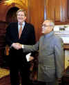 Richard Holbrooke, the US Special Envoy to India, Pakistan, and Afghanistan, meets with India's Foreign Minister in New Delhi.