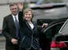 Secretary Clinton leaves meeting with Indonesian President Susilo Bambang at the Presidential Palace in Jakarta.