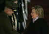 Clinton arrives at Seongnam Military Airport, near Seoul, South Korea.