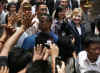 Secretary of State Hillary Clinton tours Petojo a slum neighborhood in Jakarta, Indonesia. Clinton visited a USAID Program clean water project and meets with local neighborhood residents on February 19, 2009. 