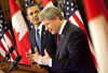 President Barack Obama and Prime Minister Stephen Harper hold a joint news conference on Parliament Hill after private meetings.