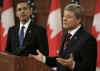 President Barack Obama and Prime Minister Stephen Harper hold a joint news conference on Parliament Hill after private meetings.