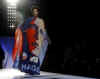 President Barack Obama's portrait appears on the Gattinoni designer dress that debuted at a Rome fashion show on February 1, 2009.