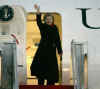 Clinton departs Seongnam Military Airport, near Seoul, South Korea.