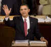 President Barack Obama waves before he addresses the Joint Session of Congress at the Capitol in Washington on February 24, 2009.