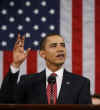 President Barack Obama addresses the Joint Session of Congress at the Capitol in Washington on February 24, 2009.