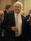 Hillary Clinton is officially sworn in as US Secretary of State by Vice President Joe Biden at the State Department in Washington on February 2, 2009. Guests for the ceremony included former Secretaries of State James Baker and Henry Kissinger. and celebrities like Chevy Chase (photo). Daughter Chelsea and husband Bill Clinton joined the ceremony, with former President Bill Clinton holding the Bible for the swear-in.