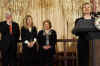 Hillary Clinton is officially sworn in as US Secretary of State by Vice President Joe Biden at the State Department in Washington on February 2, 2009. Guests for the ceremony included former Secretaries of State James Baker and Henry Kissinger. and celebrities like Chevy Chase. Daughter Chelsea and husband Bill Clinton joined the ceremony, with former President Bill Clinton holding the Bible for the swear-in.