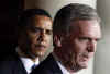 President Barack Obama nominates Republican New Hampshire Senator Judd Gregg as Commerce Secretary. Obama made the announcement from the Grand Foyer of the White House with Vice-President Joseph Biden on February 3, 2009.