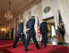 President Barack Obama nominates Republican New Hampshire Senator Judd Gregg as Commerce Secretary. Obama made the announcement from the Grand Foyer of the White House with Vice-President Joseph Biden on February 3, 2009.
