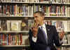 First Lady Michelle Obama and President Barack Obama meet with second graders at Capitol City Public Charter School. The President and First Lady read the children a book on the Apollo 11 moon landing called "Moon Over Star" on February 3, 2009.