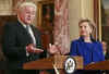 Secretary of State Clinton meets with German Foreign Affairs Minister Frank Walter at the State Department.