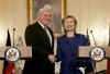 Secretary of State Clinton meets with German Foreign Affairs Minister Frank Walter at the State Department.