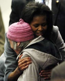 First Lady Michelle Obama continues her commitment to meet department staffers. The First Lady speaks at the Department of Housing and Urban Development in Washington on February 4, 2009. Michelle then mingled with the department staff and supporters.