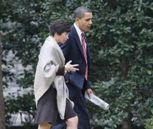 President Obama later returns to the Oval Office with Senior Adviser Valerie Jarrett.